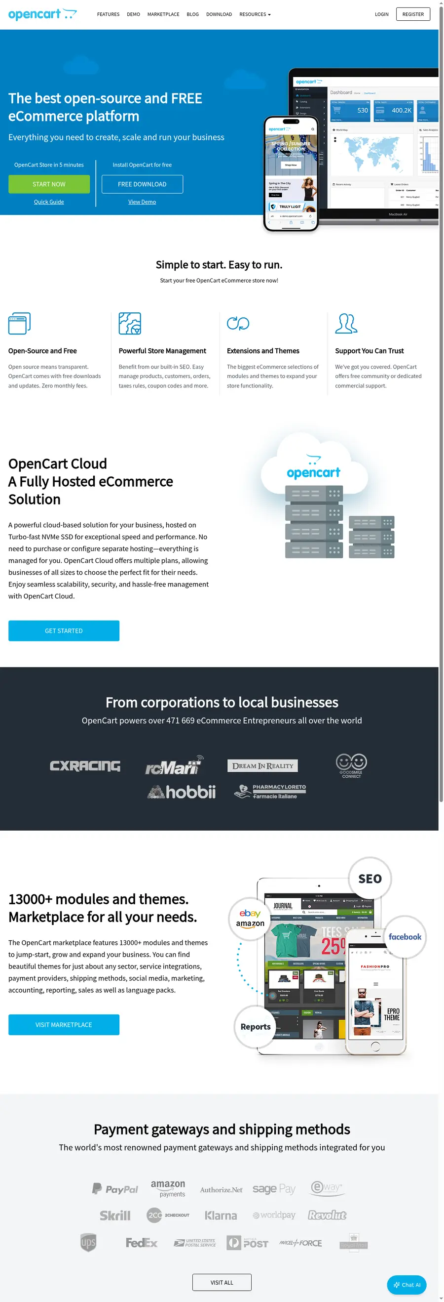 Opencart.com önizleme