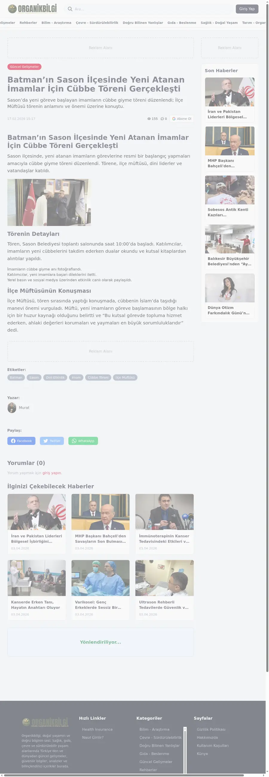 Organikbilgi.com önizleme