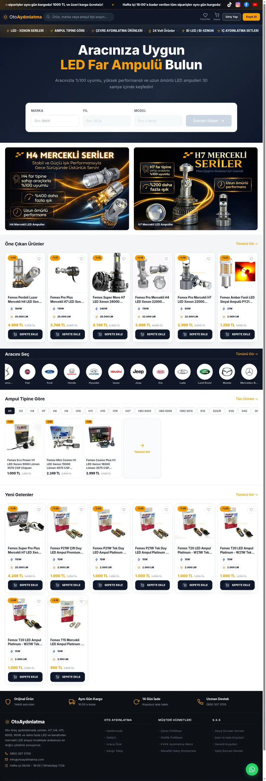 Otoaydinlatma.com önizleme