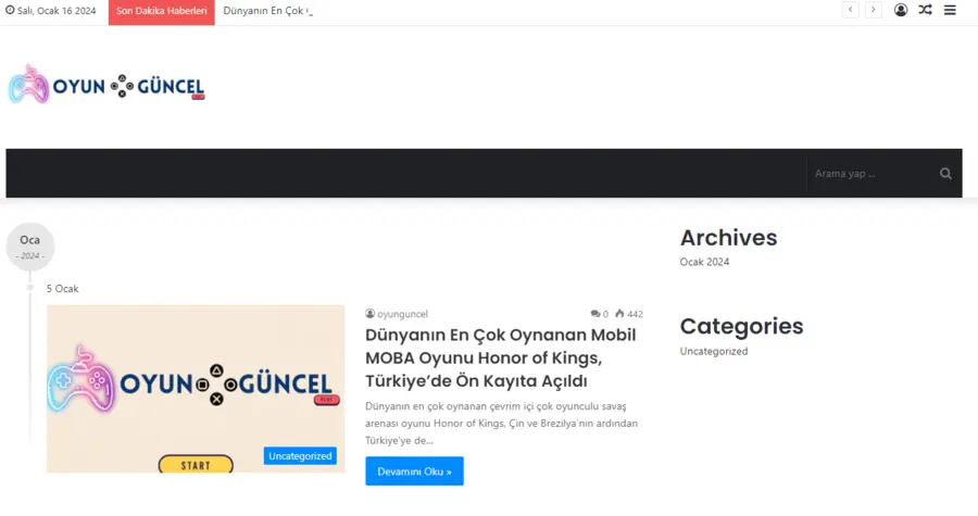 Oyunguncel.com önizleme