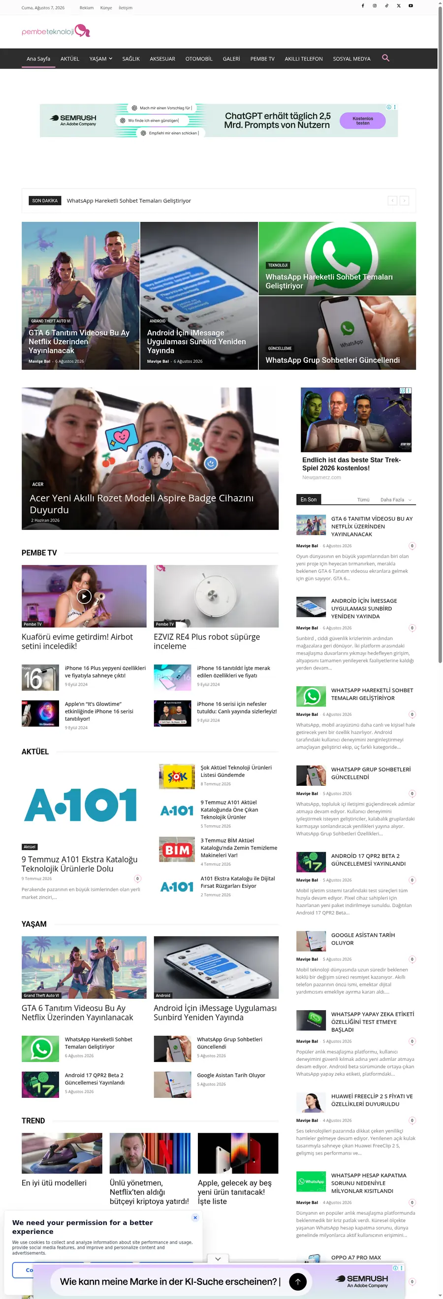 Pembeteknoloji.com.tr önizleme