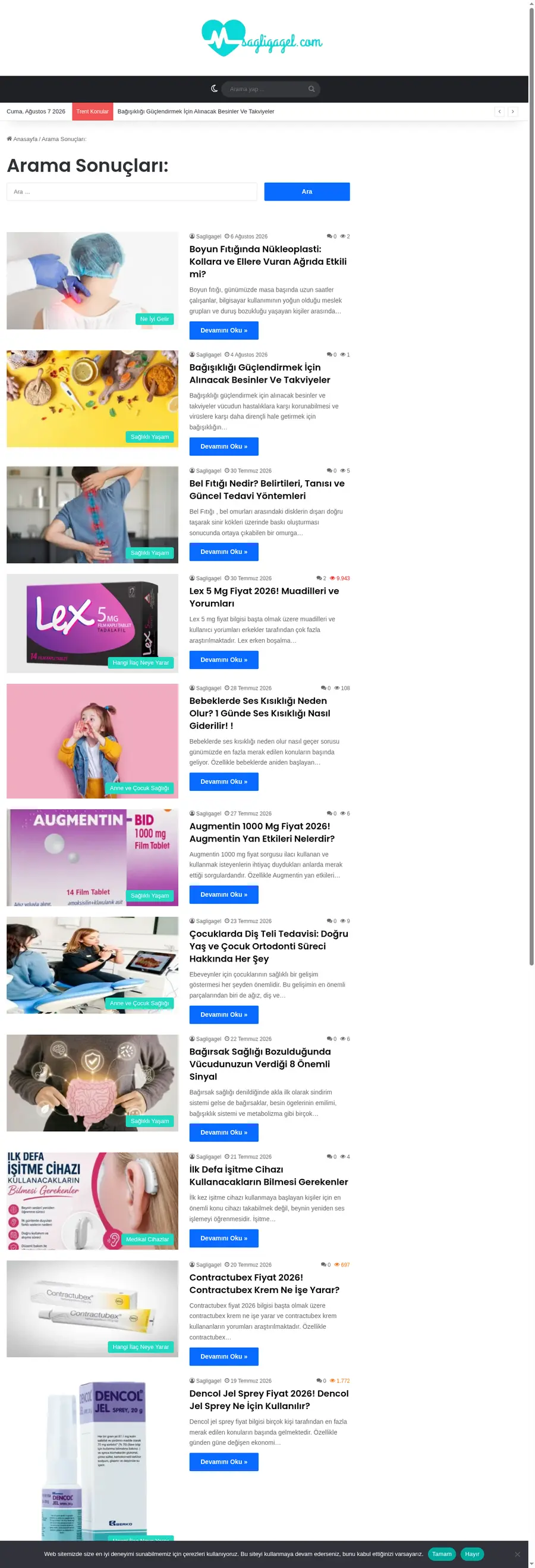 Sagligagel.com önizleme