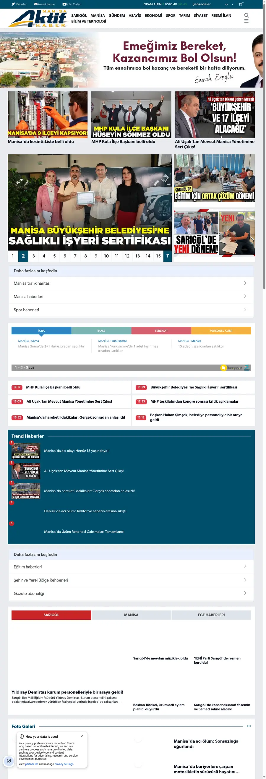 Sarigolgundem.com önizleme
