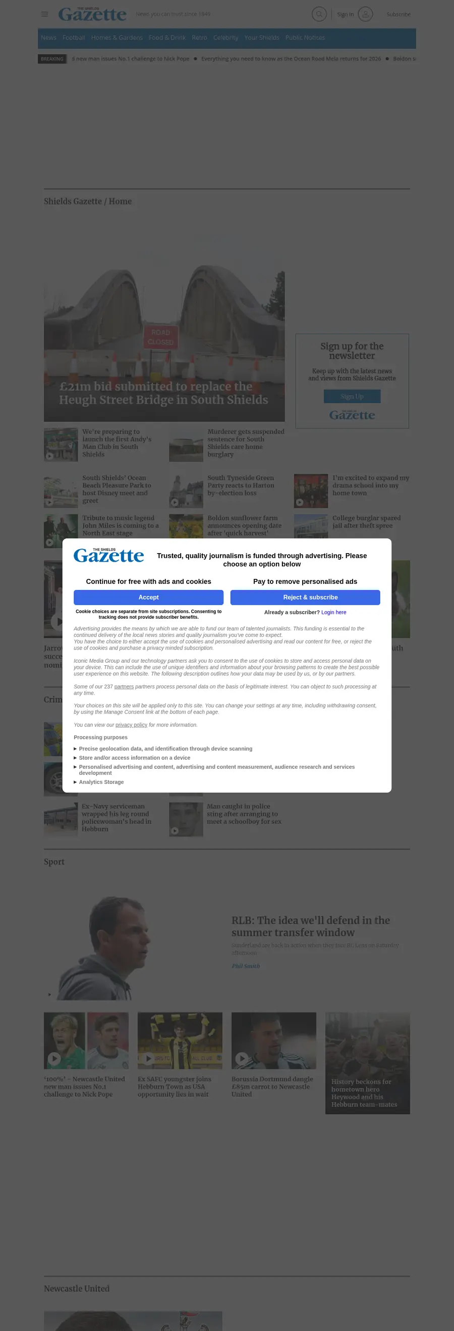 Shieldsgazette.com önizleme
