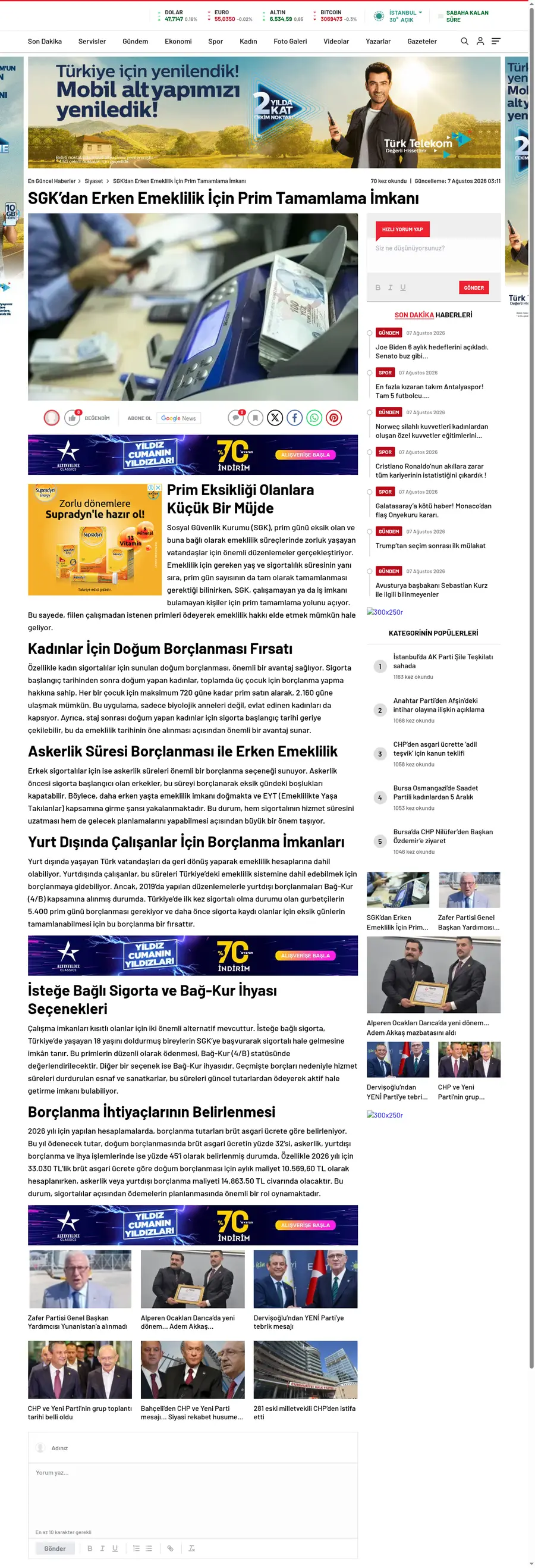 Sondakikalar.net önizleme