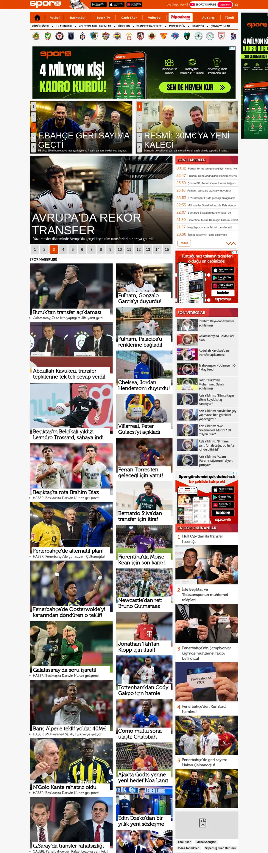 Sporx.com önizleme