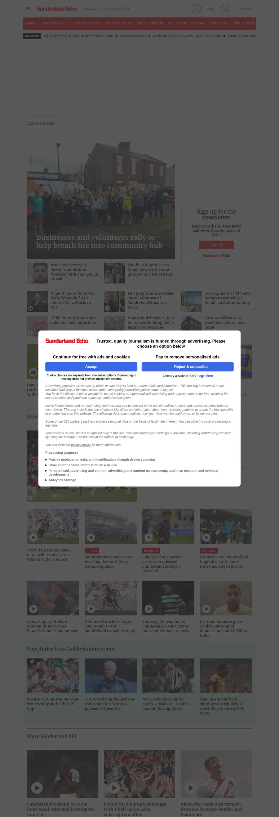 Sunderlandecho.com önizleme