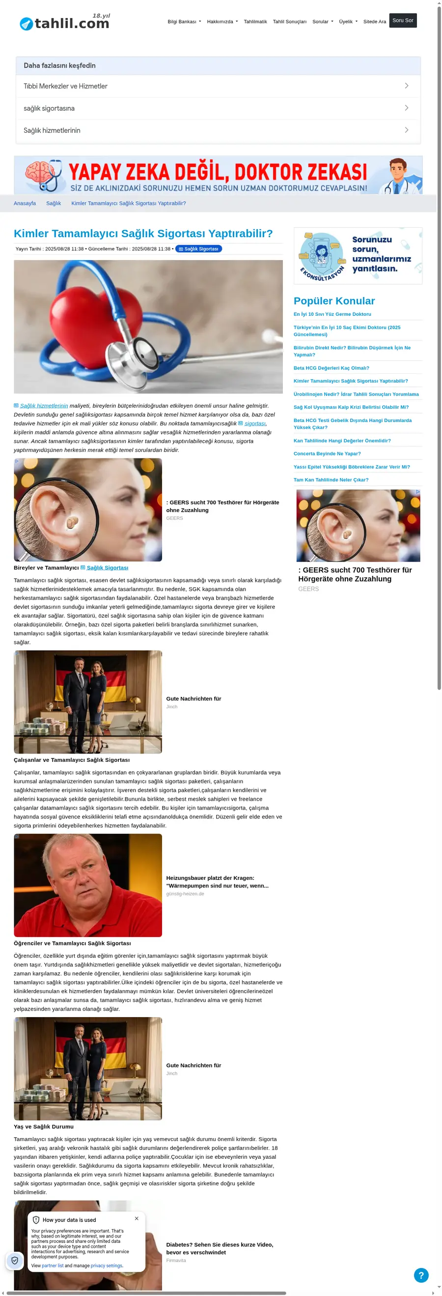Tahlil.com önizleme