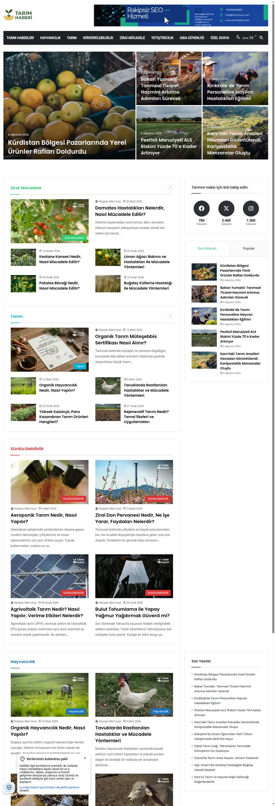Tarimhaberi.com önizleme