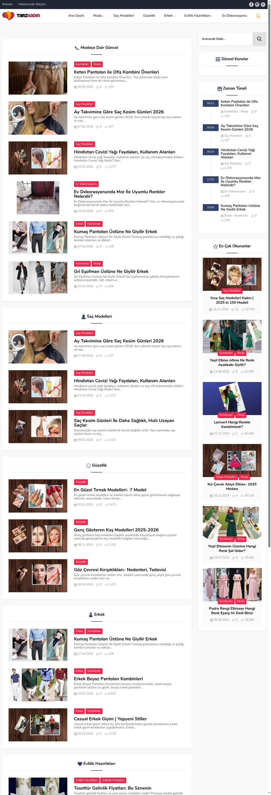 Tarzkadin.com önizleme