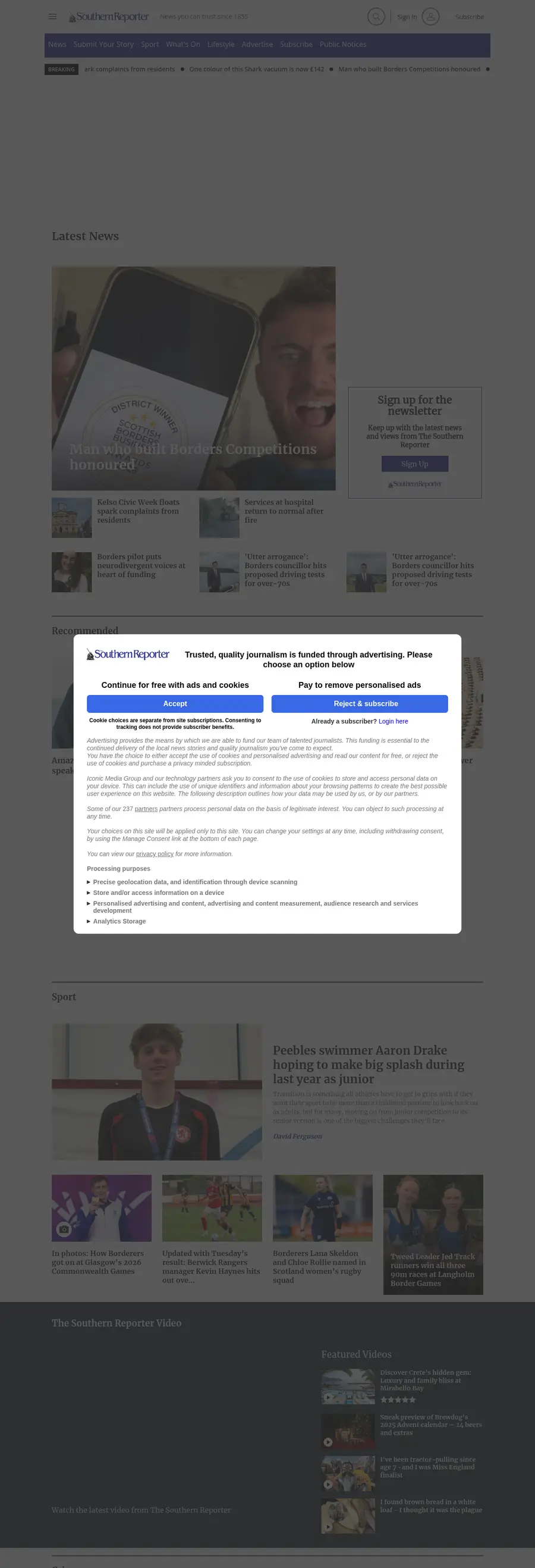 Thesouthernreporter.co.uk önizleme