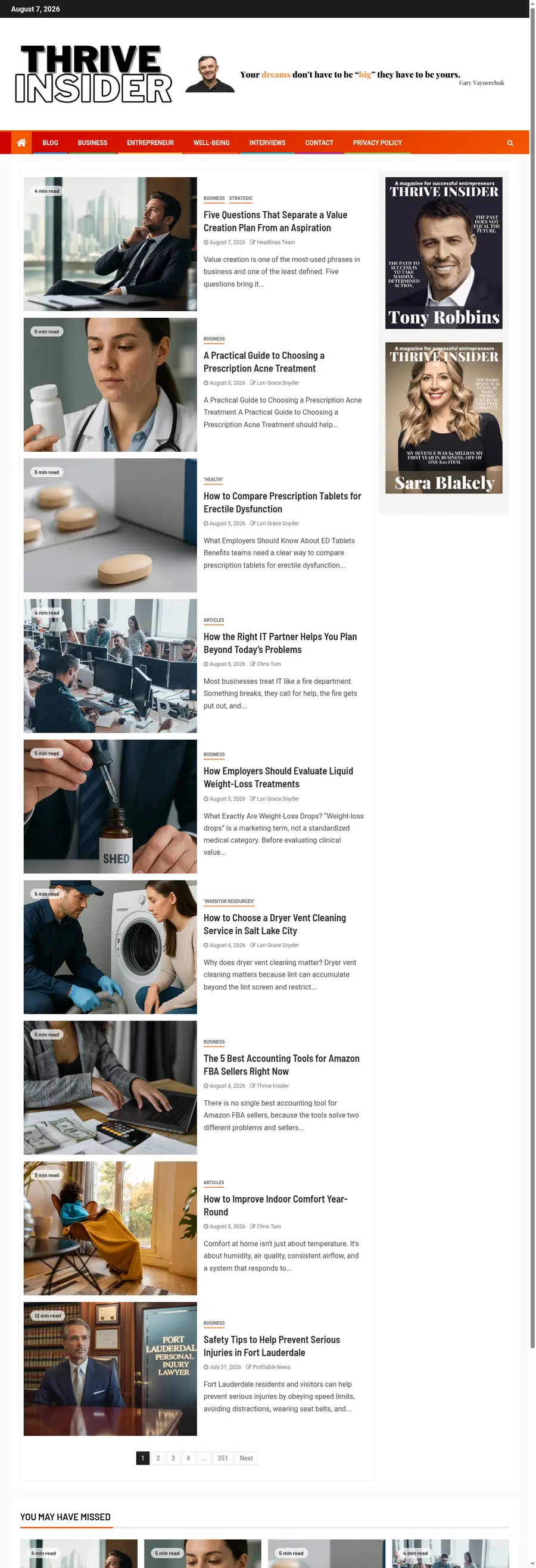 Thriveinsider.com önizleme