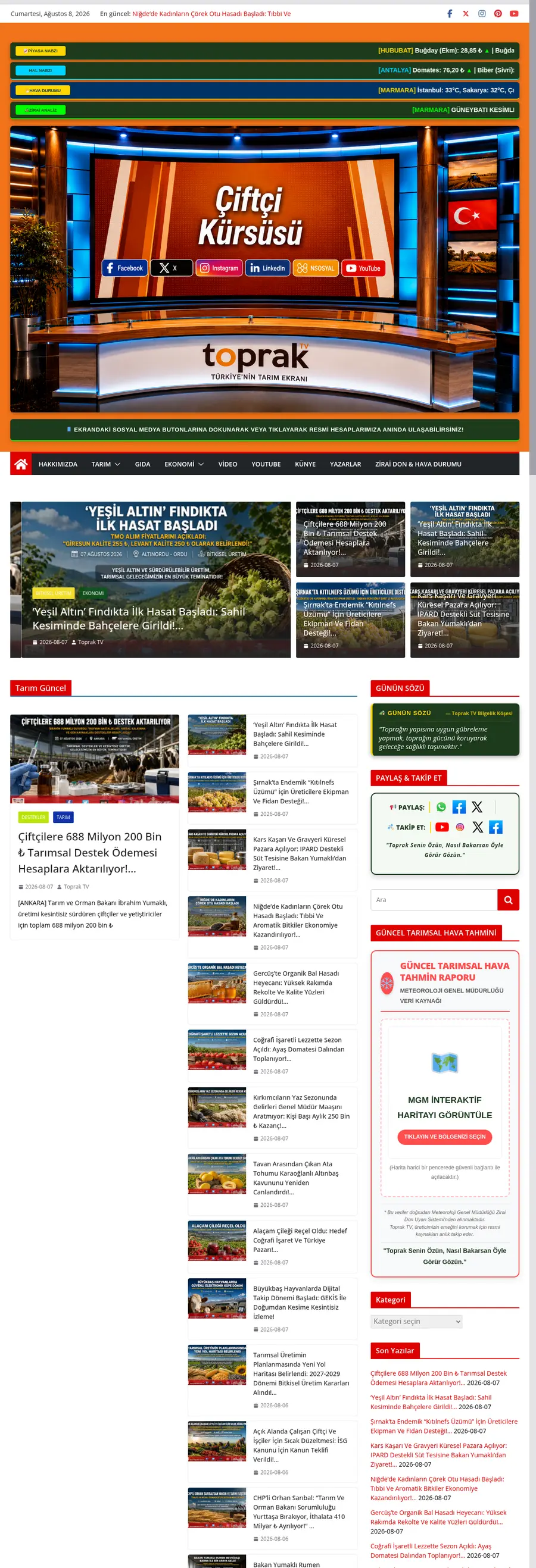 Topraktv.com.tr önizleme