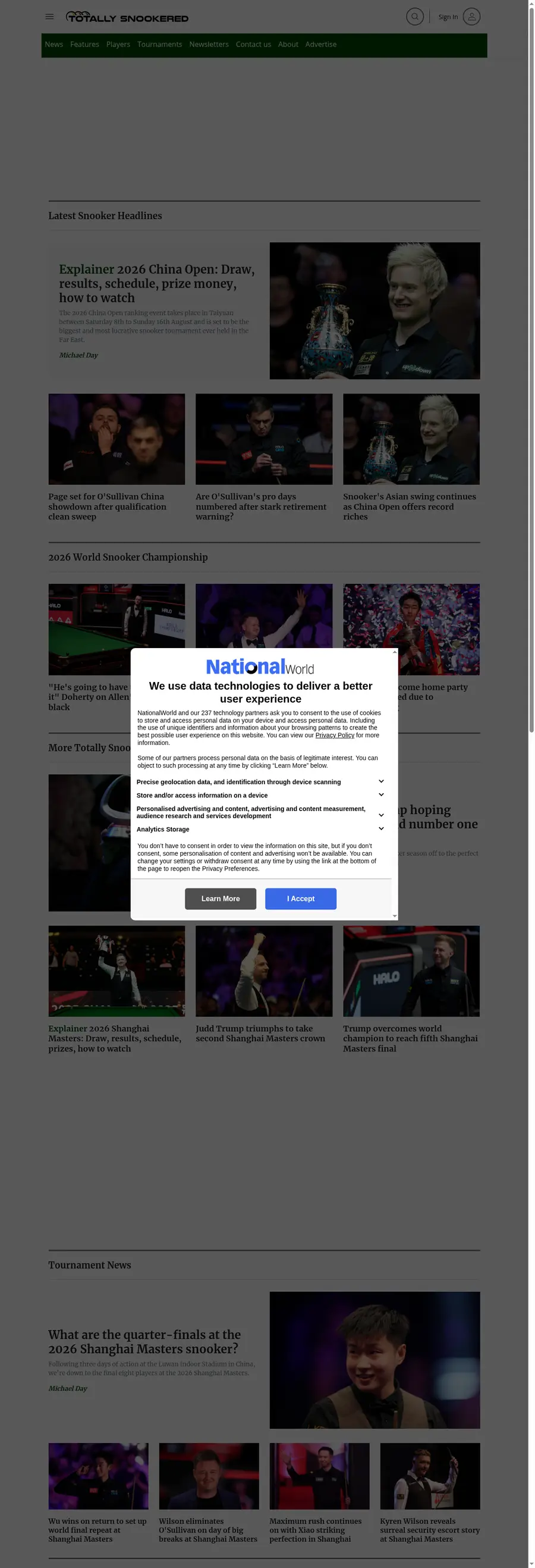 Totallysnookered.com önizleme