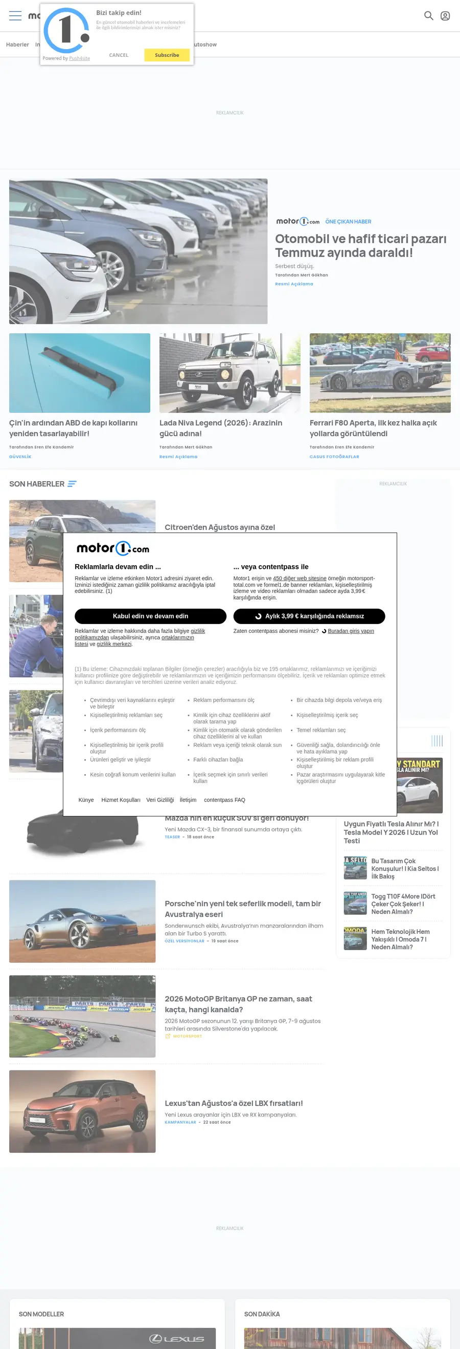 Tr.motor1.com önizleme