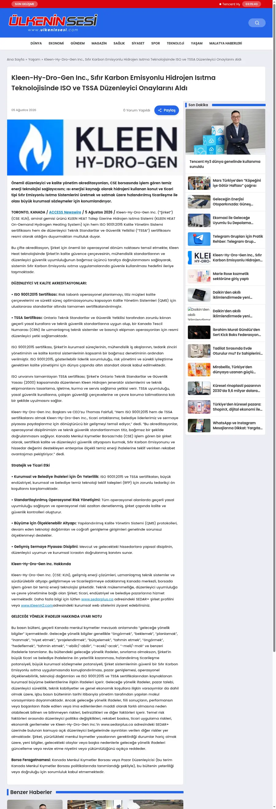 Ulkeninsesi.com önizleme