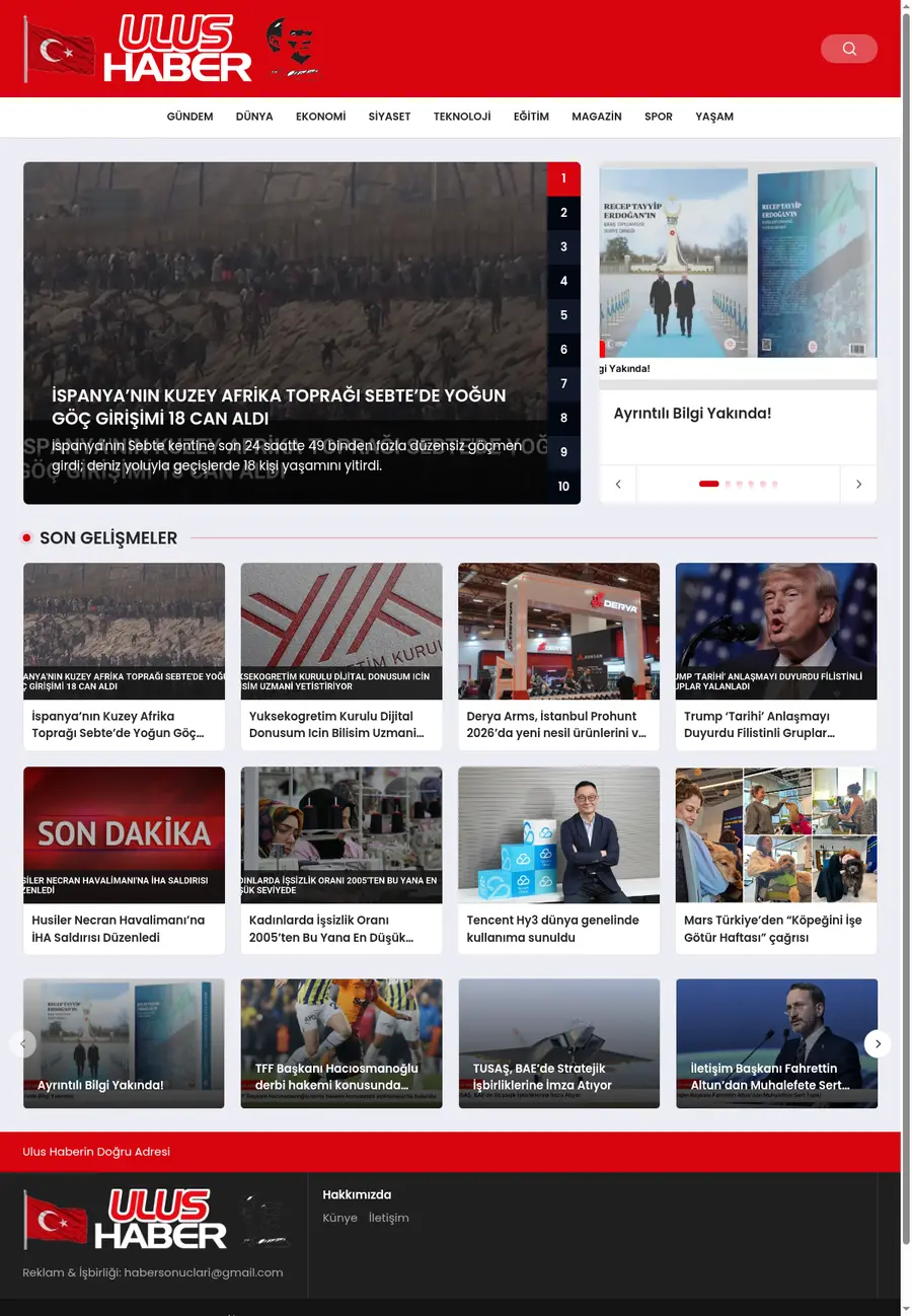 Ulushaberi.com önizleme
