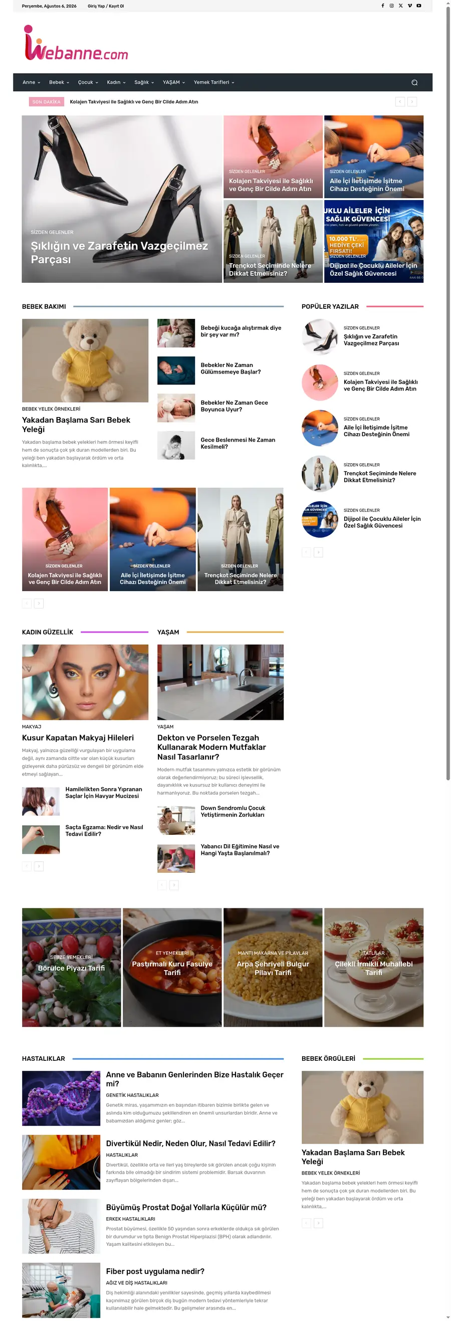 Webanne.com önizleme
