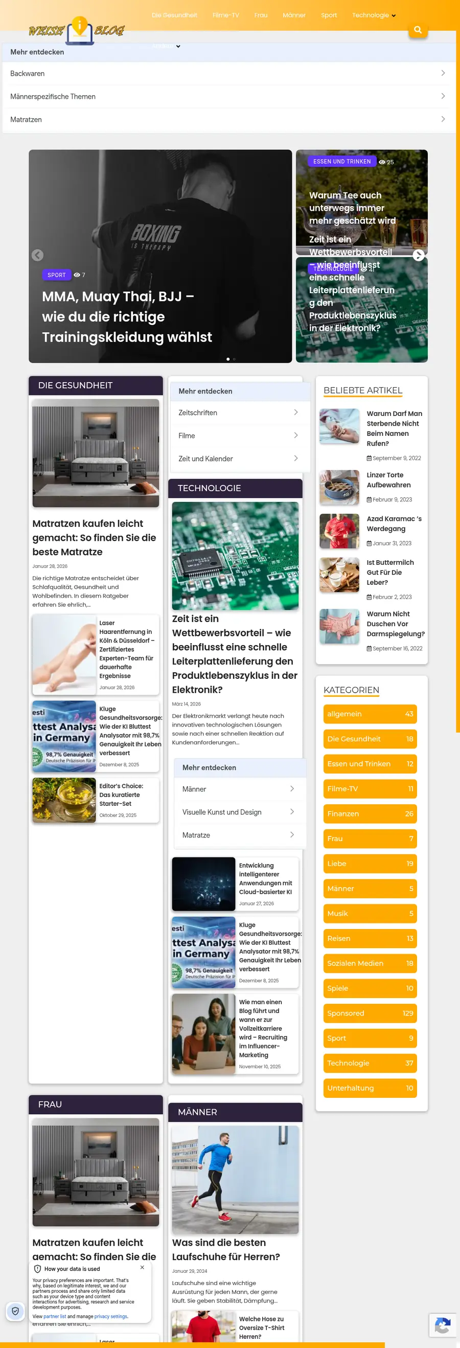 Weiseblog.com önizleme