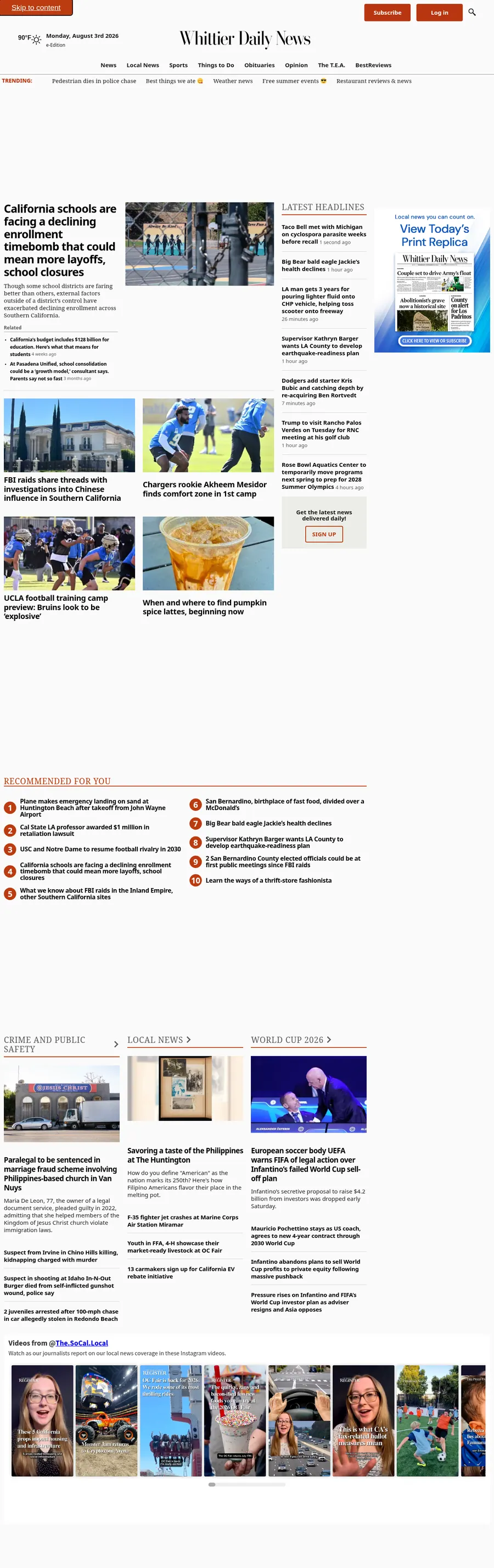 Whittierdailynews.com önizleme