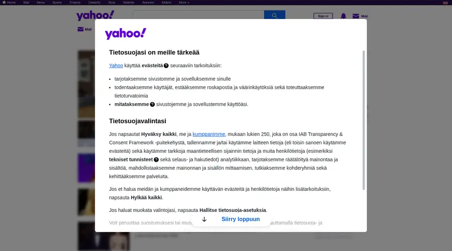 Yahoo.com önizleme