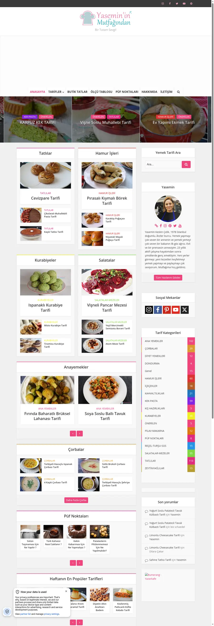 Yasemininmutfagindan.com önizleme