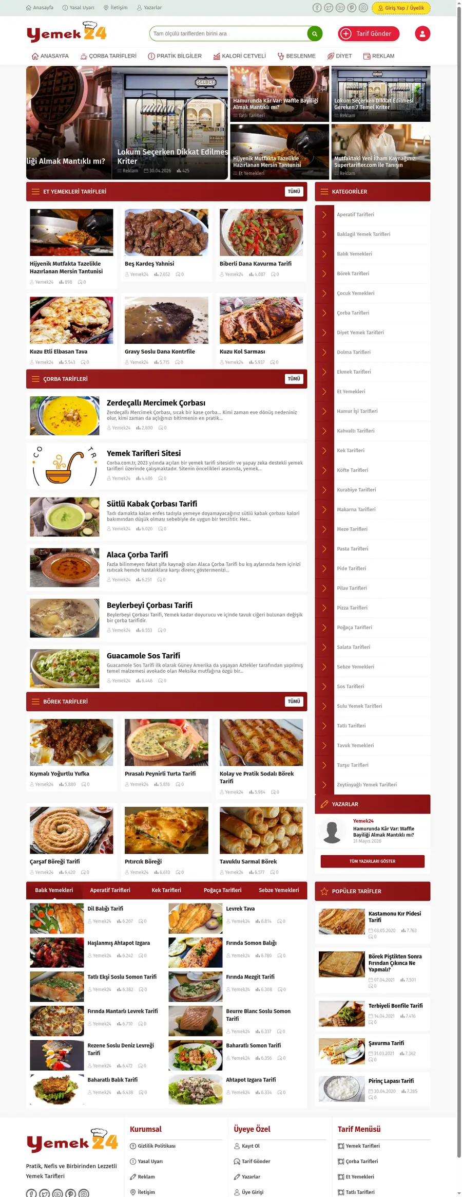 Yemek24.com önizleme