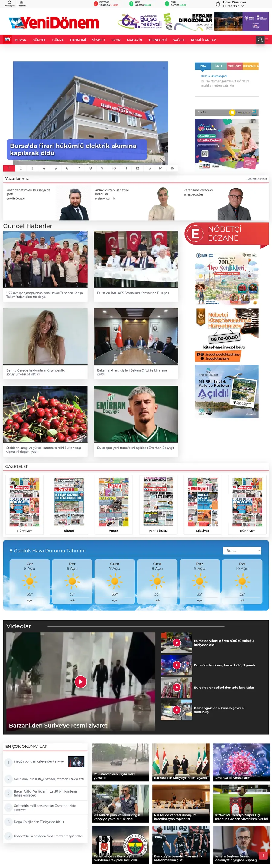 Yenidonem.com.tr önizleme