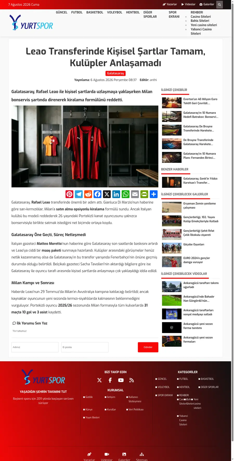 Yurtspor.com önizleme