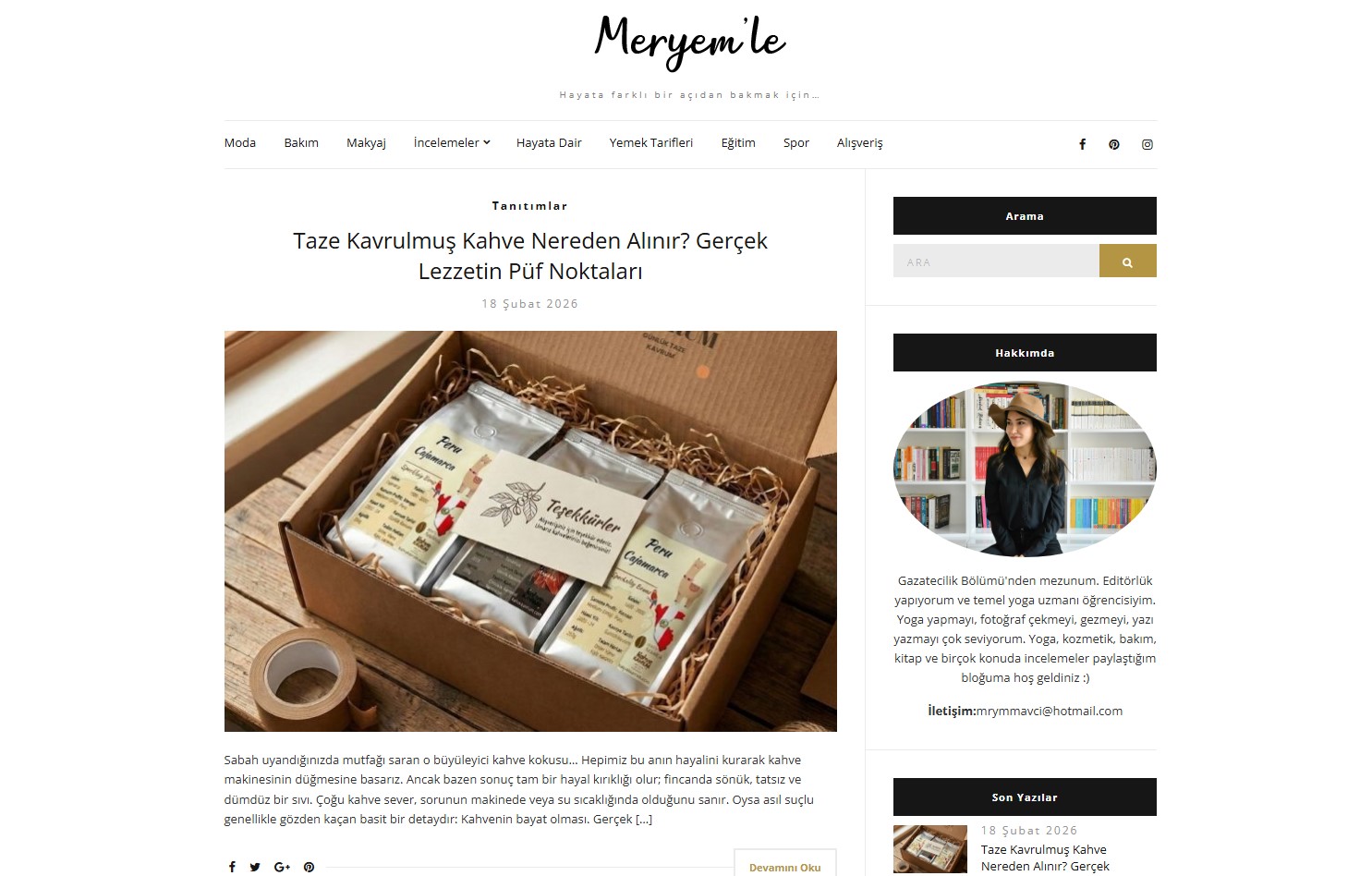 Meryemle.com Tanıtım Yazısı 1 meryemle.com